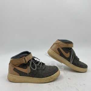 Nike High Top Air Force Sneakers | Women’s Tan/Gray US9.5